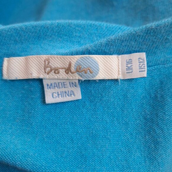 Boden Short Sleeve Blue Top Size 12 - Picture 6 of 6
